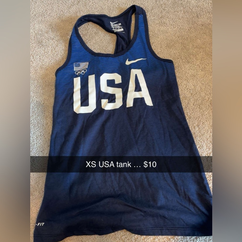 Nike USA Navy Athletic Tank